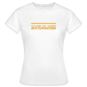 ich bitte um Entschuldigung - Frauen T-Shirt - Weiß - Vorne - AI Model Female 172 dark (172cm)