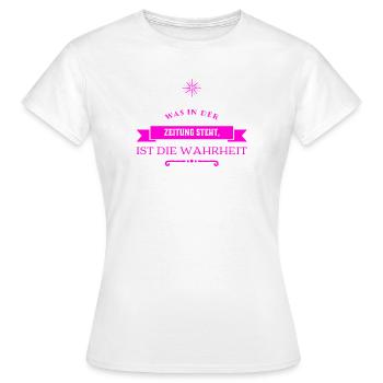 ich mag Zeitungen - Frauen T-Shirt - Weiß - Vorne - AI Model Female 172 dark (172cm)