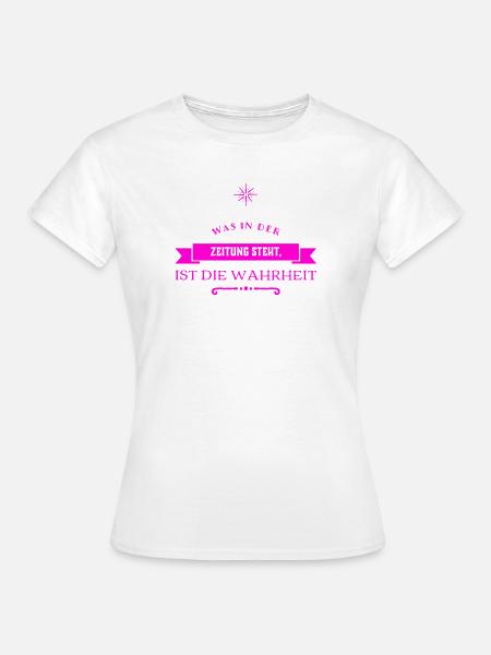 ich mag Zeitungen - Frauen T-Shirt - Weiß