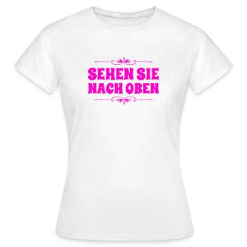 der Blick in die Höhe - Frauen T-Shirt - Weiß - Vorne - AI Model Female 172 dark (172cm)
