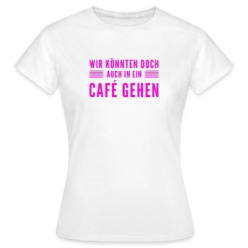 ich möchte dich besser kennenlernen - Frauen T-Shirt - Weiß - Vorne - AI Model Female 172 dark (172cm)