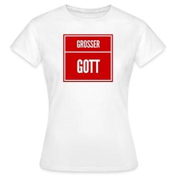 das war ein Schock - Frauen T-Shirt - Weiß - Vorne - AI Model Female 172 dark (172cm)
