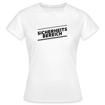 Sicherheitsbereich - Frauen T-Shirt - Weiß - Vorne - AI Model Female 172 dark (172cm)