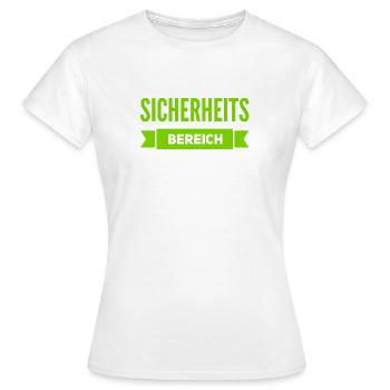 gesicherter Bereich - Frauen T-Shirt - Weiß - Vorne - AI Model Female 172 dark (172cm)