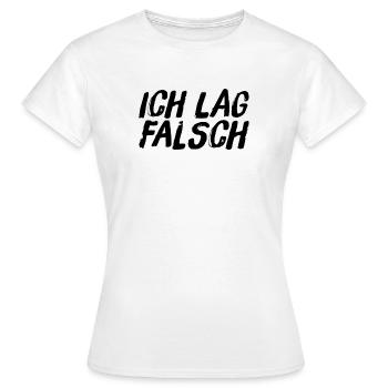 da lag ich falsch - Frauen T-Shirt - Weiß - Vorne - AI Model Female 172 dark (172cm)