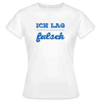 das war ein riesen Irrtum - Frauen T-Shirt - Weiß - Vorne - AI Model Female 172 dark (172cm)