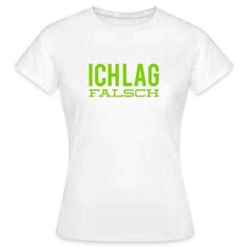 ich lag falsch - Frauen T-Shirt - Weiß - Vorne - AI Model Female 172 dark (172cm)