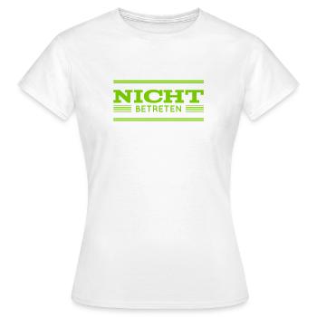 betreten ist nicht erlaubt - Frauen T-Shirt - Weiß - Vorne - AI Model Female 172 dark (172cm)