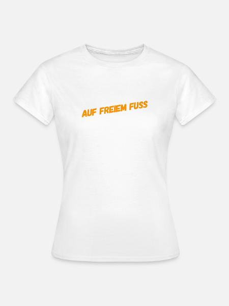 auf der Flucht - Frauen T-Shirt - Weiß