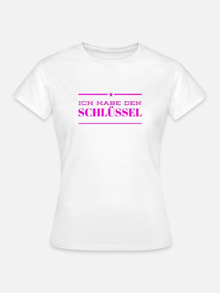 ich bin ein Schlüsselkind - Frauen T-Shirt - Weiß