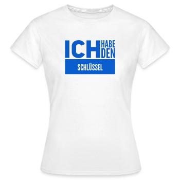 damit komme ich rein - Frauen T-Shirt - Weiß - Vorne - AI Model Female 172 dark (172cm)