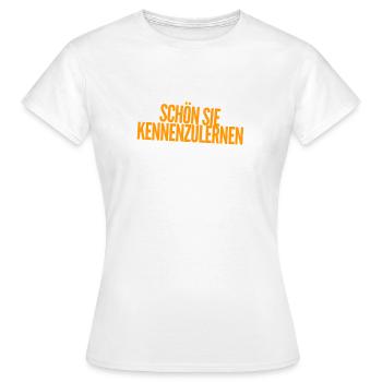 schön sie zu treffen - Frauen T-Shirt - Weiß - Vorne - AI Model Female 172 dark (172cm)