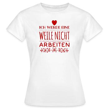 arbeitslos - Frauen T-Shirt - Weiß - Vorne - AI Model Female 172 dark (172cm)