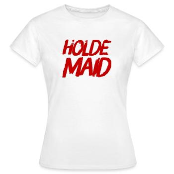 ich bin eine holde Maid - Frauen T-Shirt - Weiß - Vorne - AI Model Female 172 dark (172cm)