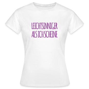 extrem leichtsinnig - Frauen T-Shirt - Weiß - Vorne - AI Model Female 172 dark (172cm)