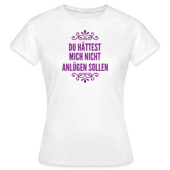 Lügen sind schrecklich - Frauen T-Shirt - Weiß - Vorne - AI Model Female 172 dark (172cm)