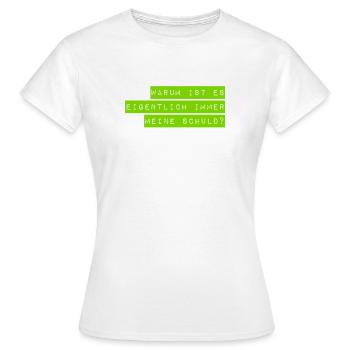 ich bin nicht schuld - Frauen T-Shirt - Weiß - Vorne - AI Model Female 172 dark (172cm)