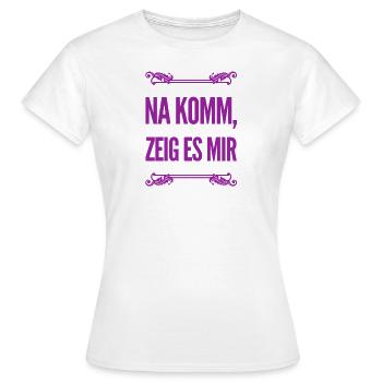 ich will es sehen - Frauen T-Shirt - Weiß - Vorne - AI Model Female 172 dark (172cm)