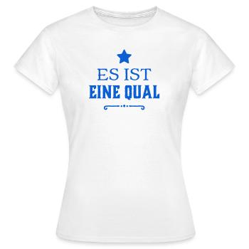 was für eine Mühe - Frauen T-Shirt - Weiß - Vorne - AI Model Female 172 dark (172cm)