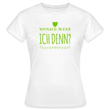 ich suche - Frauen T-Shirt - Weiß - Vorne - AI Model Female 172 dark (172cm)