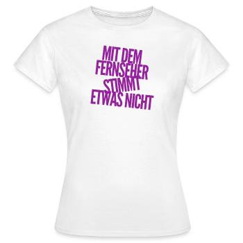 der Fernseher ist defekt - Frauen T-Shirt - Weiß - Vorne - AI Model Female 172 dark (172cm)
