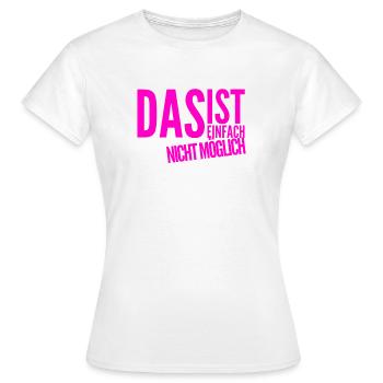 ich wunder mich - Frauen T-Shirt - Weiß - Vorne - AI Model Female 172 dark (172cm)