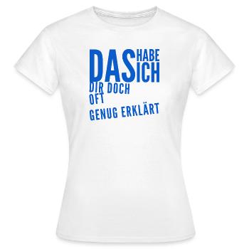 keine Lust mehr - Frauen T-Shirt - Weiß - Vorne - AI Model Female 172 dark (172cm)