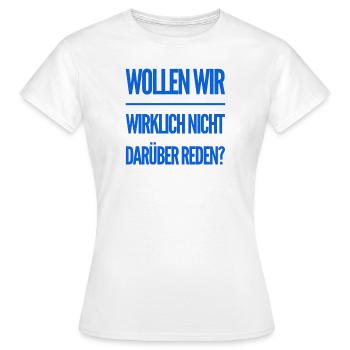 darüber reden - Frauen T-Shirt - Weiß - Vorne - AI Model Female 172 dark (172cm)