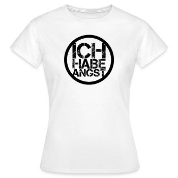 ich habe Angst - Frauen T-Shirt - Weiß - Vorne - AI Model Female 172 dark (172cm)