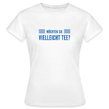 vielleicht einen Tee? - Frauen T-Shirt - Weiß - Vorne - AI Model Female 172 dark (172cm)