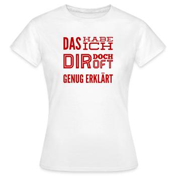 keine Lust mehr - Frauen T-Shirt - Weiß - Vorne - AI Model Female 172 dark (172cm)