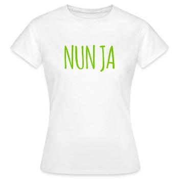 was soll ich dazu sagen? - Frauen T-Shirt - Weiß - Vorne - AI Model Female 172 dark (172cm)