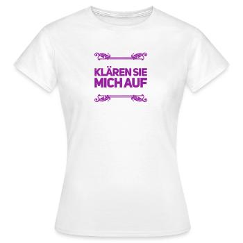 ich bin ganz Ohr - Frauen T-Shirt - Weiß - Vorne - AI Model Female 172 dark (172cm)