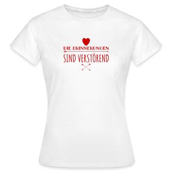 auf die Erinnerungen kann ich verzichten - Frauen T-Shirt - Weiß - Vorne - AI Model Female 172 dark (172cm)