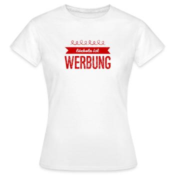 lächeln ist Werbung - Frauen T-Shirt - Weiß - Vorne - AI Model Female 172 dark (172cm)