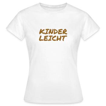 das ist ganz leicht - Frauen T-Shirt - Weiß - Vorne - AI Model Female 172 dark (172cm)