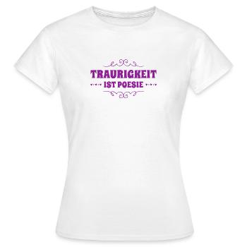 ich liebe Trauer - Frauen T-Shirt - Weiß - Vorne - AI Model Female 172 dark (172cm)