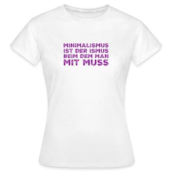 Minimalismus - Frauen T-Shirt - Weiß - Vorne - AI Model Female 172 dark (172cm)