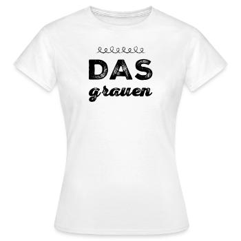 das Grauen - Frauen T-Shirt - Weiß - Vorne - AI Model Female 172 dark (172cm)