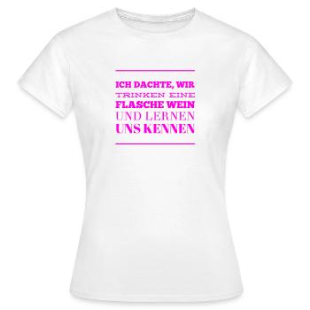 ich würde dich gern kennenlernen - Frauen T-Shirt - Weiß - Vorne - AI Model Female 172 dark (172cm)