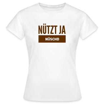 die richtige Haltung - Frauen T-Shirt - Weiß - Vorne - AI Model Female 172 dark (172cm)