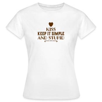mach es nicht kompliziert - Frauen T-Shirt - Weiß - Vorne - AI Model Female 172 dark (172cm)