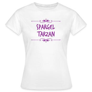 ein Spargeltarzan - Frauen T-Shirt - Weiß - Vorne - AI Model Female 172 dark (172cm)