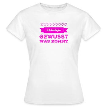 das war klar - Frauen T-Shirt - Weiß - Vorne - AI Model Female 172 dark (172cm)