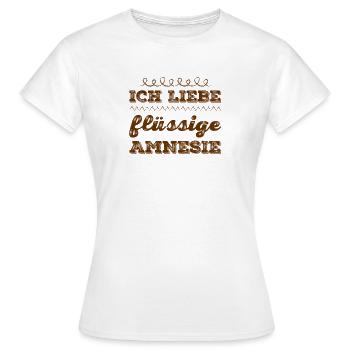 ich will vergessen - Frauen T-Shirt - Weiß - Vorne - AI Model Female 172 dark (172cm)