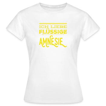 ich steh auf Amnesie - Frauen T-Shirt - Weiß - Vorne - AI Model Female 172 dark (172cm)