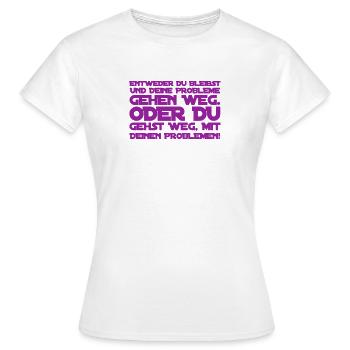 wie mutig bist du? - Frauen T-Shirt - Weiß - Vorne - AI Model Female 172 dark (172cm)
