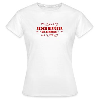die Kindheit - Frauen T-Shirt - Weiß - Vorne - AI Model Female 172 dark (172cm)