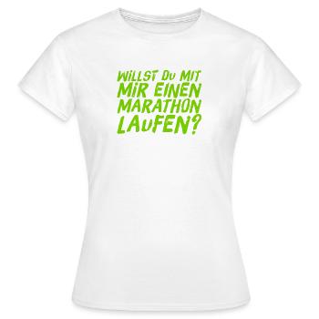 Lust auf einen Marathon? - Frauen T-Shirt - Weiß - Vorne - AI Model Female 172 dark (172cm)