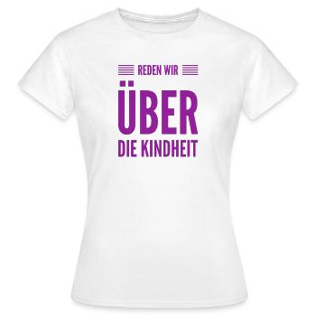 ein paar Worte zur Kindheit - Frauen T-Shirt - Weiß - Vorne - AI Model Female 172 dark (172cm)